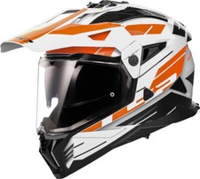 LS2 Pioneer 2 MX702 NAMIB Orange/White Motorcycle Adventure Helmet ECE 22.06 PD