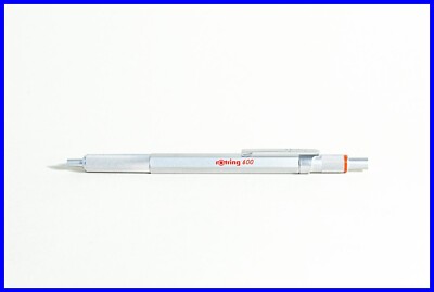 Rotring 600 ballpoint pen silver knurrled grip Made in JAPAN red