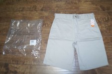 Wonder Nation Boys Shorts Husky Beige School Uniform Size 18 HUSKY NWT