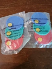 Set of 2 VINTAGE Tupperware Crystalwave Seal Stack (3 vented lids) Magnet NIP