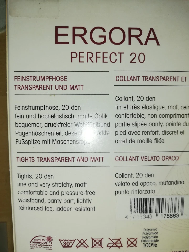 Gr. 44 46 NEU -3 Fein Strumpfhosen Esda, C&A, Ergora 20 den, Graphit, Braun u.a. - Bild 3 von 4