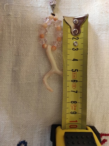 Collana con laccio in organza e ramo di corallo rosa Sardo naturale - Foto 5 di 5