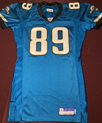 Chris Luzar Jacksonville Jaguars NFL Team Issued Teal #89 Game Jersey  (Virginia)