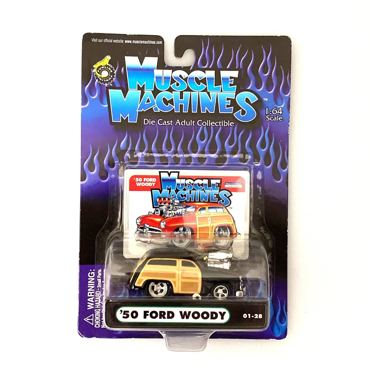 Muscle Machines 50 Ford Woody Black Diecast Collectible Car 1 64 Scale Model 0