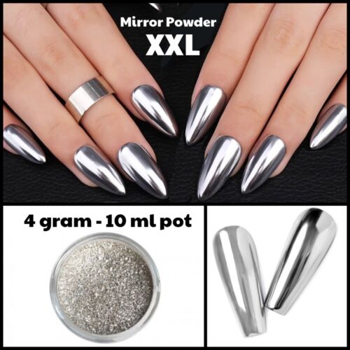 10ml Large Pot - 4gram Mirror Chrome Nail Powder DIY Wholesale Shinning  Metallic | eBay