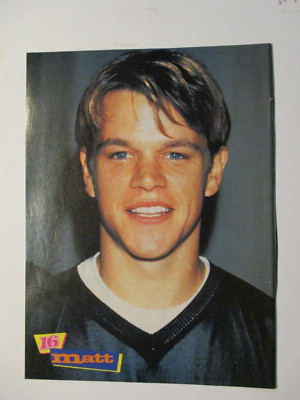 YOUNG MATT DMON CLOSE UP PHOTO PIN UP 16 SIXTEEN MAGAZINE PICTURE CLIPPING N13