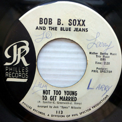 Bob B. Soxx PROMO Not Too Young To Get Married ~ Annette PHILLES GirlGroup D 59