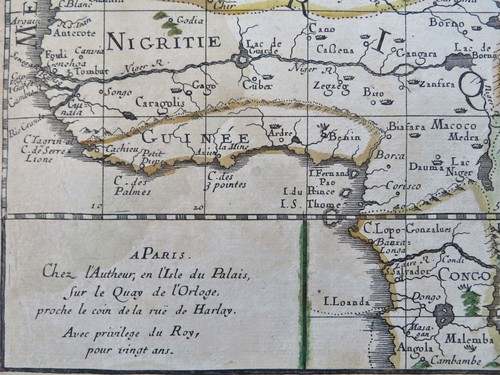 Western Hemisphere Africa Europe Asia India China 1679 DuVal rare folio map - Picture 6 of 9