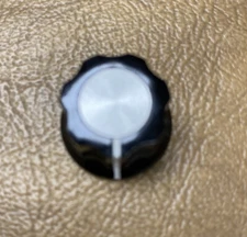 ALCOSWITCH Phenolic Knob PKES60B1/4  3/4" D  1/4" Shaft Black w/ White Indicator