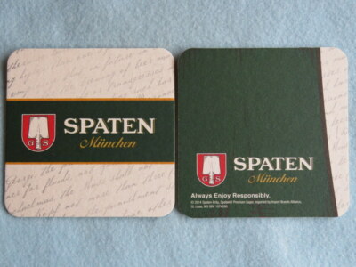 Beer Bierdeckel Coaster ~ SPATEN Munchen Brewery ~ Munich, GERMANY Since 1397