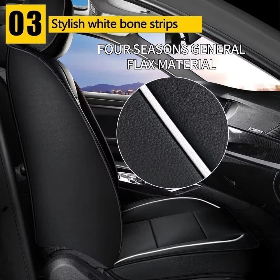 For Mazda 6 2007-2021 Faux Leather Car 2-Seat Covers Front Cushion Pad Pretector Foto 3 de 4