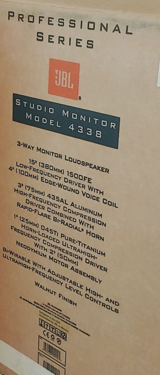 JBL 4338 Monitor SPEAKERS 43 Series 15 JBL 4338 Monitor SPEAKERS 43 Series 15