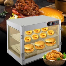 2 Etagen Gastro Speisenwärmer Heiße Theke Warmhaltevitrine Wärmetheke Heißtheke