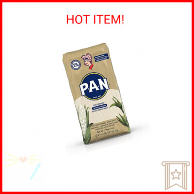 P.A.N. Whole Grain White Corn Meal   Pre-cooked Gluten Free and Kosher Flour (2l