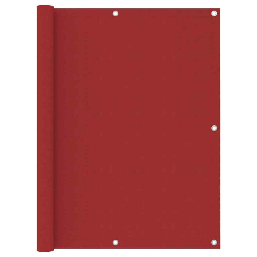 vidaXL Balcony Screen Red 120x600 cm Oxford Fabric