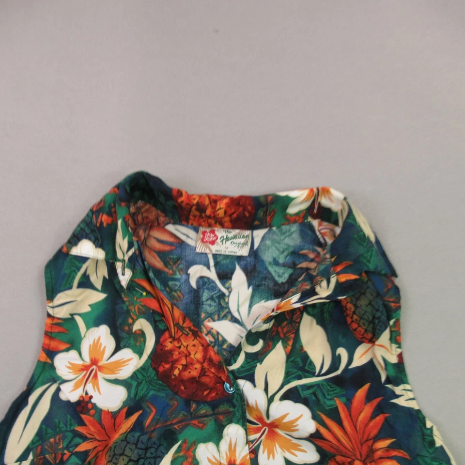 Camisa Hilo Hattie Mujer Mediana Sin Mangas Completa Abotonada Floral Foto 3 de 4