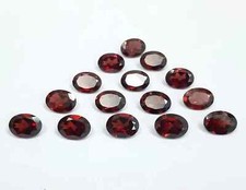  WHOLESALE NATURAL GARNET FACETED OVAL SHAPE LOOSE GEMSTONE