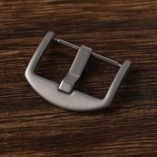 Metal Watch Band Buckle Titanium Alloy Durable Leather Rubber Strap Clasp 24mm