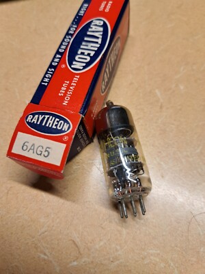 RAYTHEON 6AG5 NOS/NIB TUBE, TV-7 TESTED, GUARANTEED