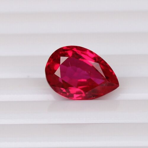6,95 Ct. Blutroter Rubin Mosambik Birnenschliff 100% RAR Natur Edelstein unbeheizt - Bild 2 von 6