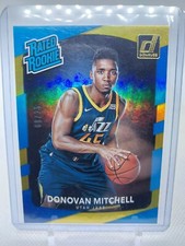 2017-18 Panini Donruss Donovan Mitchell Orange Laser Holo Rated Rookie RC /25