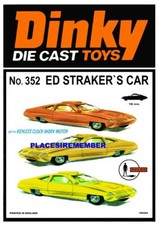 DINKY TOYS No.352 ED STRAKER TRIO  A5 SHOP DISPLAY / WALL,ADVERT,DISPLAY POSTER.
