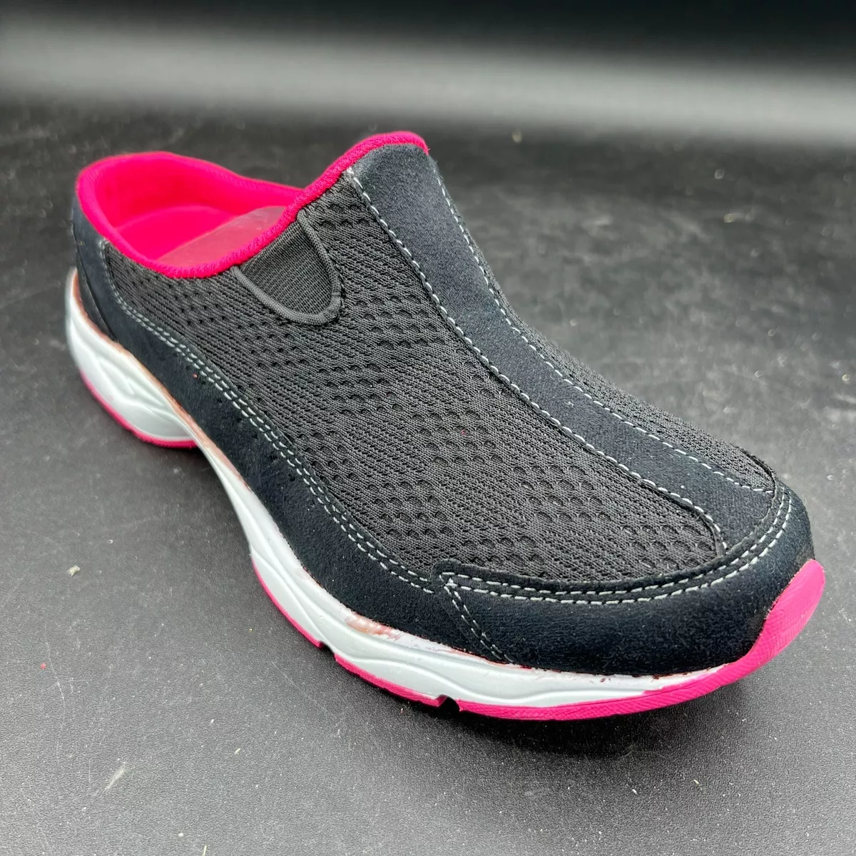 Danskin Now Women's Size 6 Black / Pink Comfort Slip-On Flat [S22]