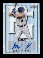 RILEY STANFORD 2021 LEAF PERFECT GAME ROOKIE SILVER AUTOGRAPH AUTO RC BF1073