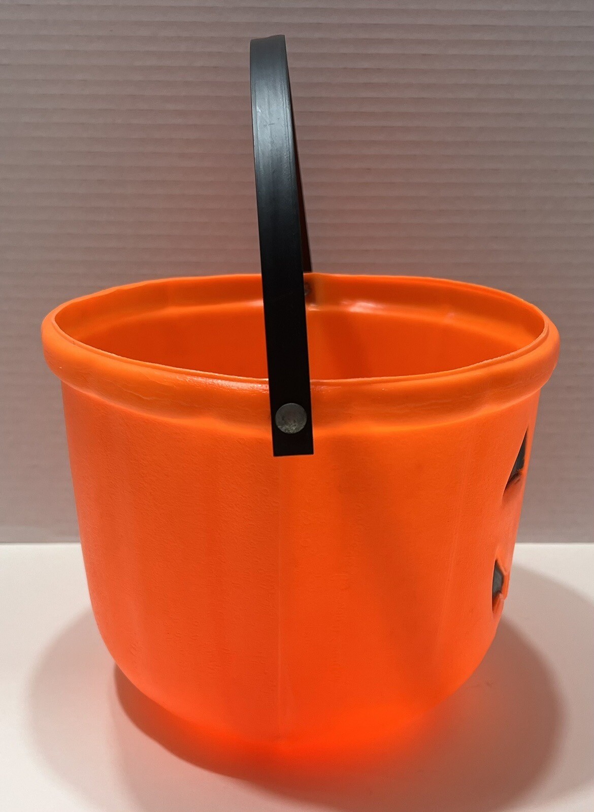 Halloween Candy Pail Bucket Vintage Blow Mold Pumpkin Bucktooth Jack O