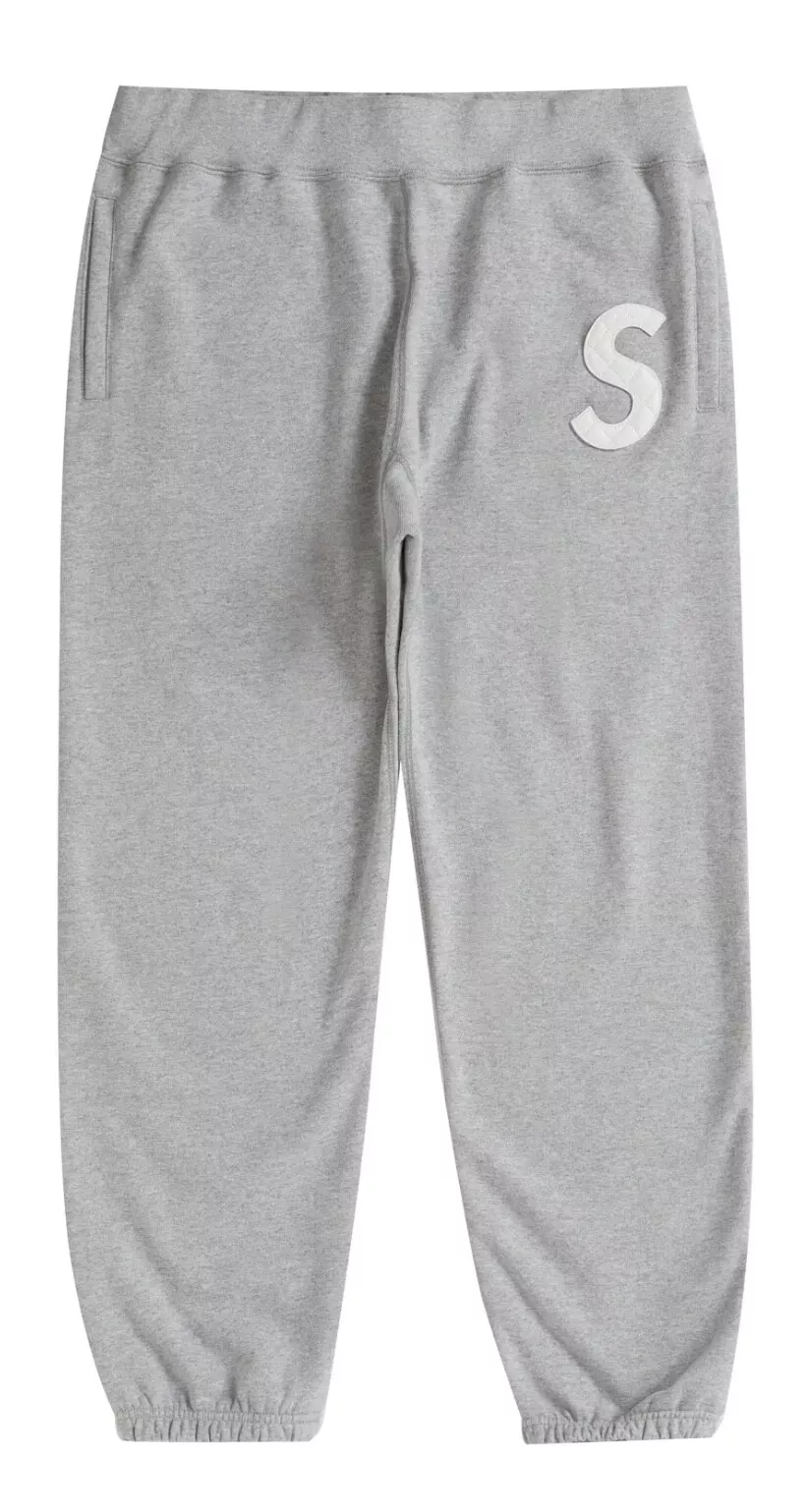Pantalon de survêtement logo Supreme S FW20P39 gris bruyère taille S