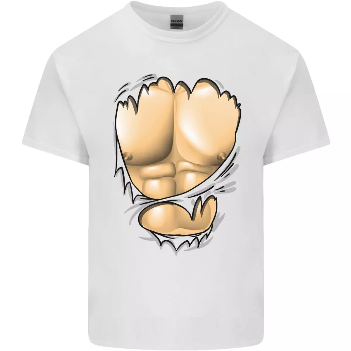 Gym Ripped Muscles Effect Kids T-Shirt Childrens