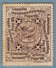 ES2408 Commemorative poster stamps: International Pharmac. Exhib. Prague 1896 RR