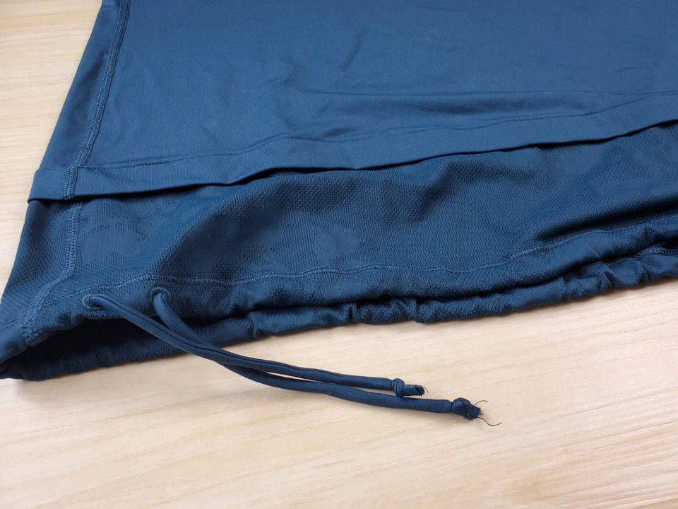 Camiseta LUCY Feminina Yoga Regata Roupa Ativa Malha Média Floral Azul Verde - Imagem 4 de 4