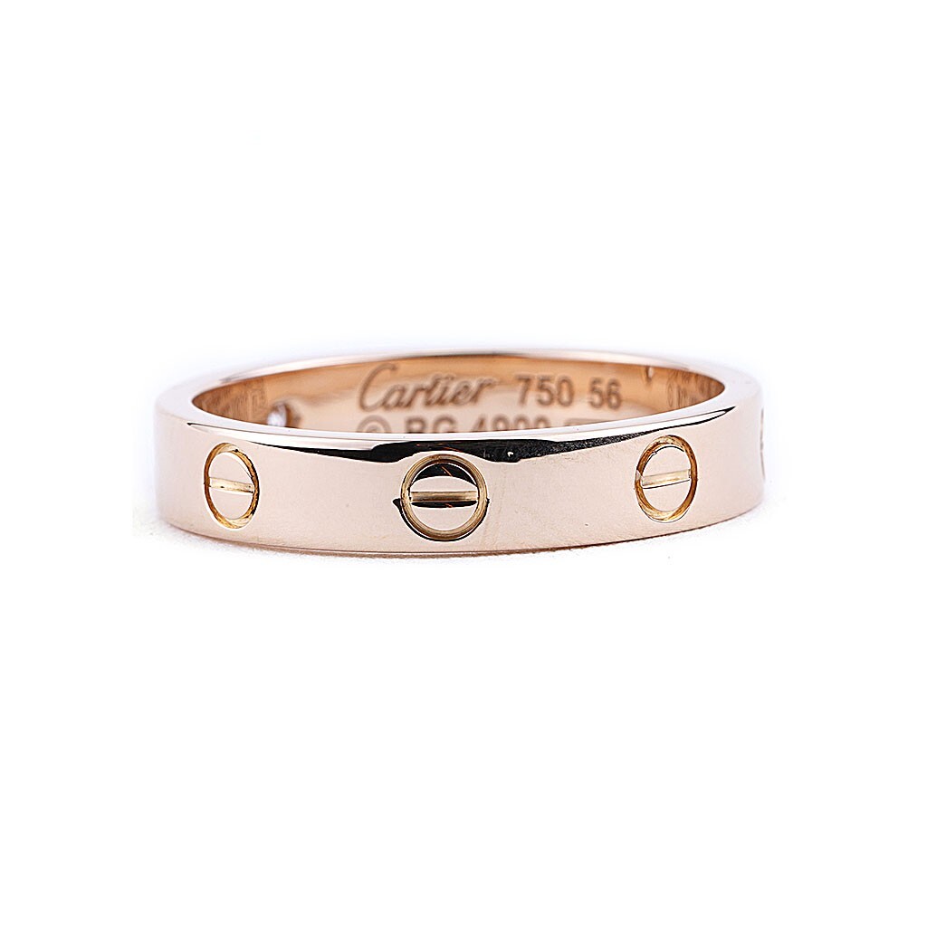Cartier LOVE RING ピンクゴールド ダイヤモンド1石 Cartier Love Collection Ring Rose Gold Size 56 One Diamond