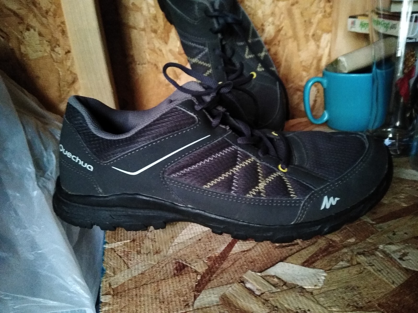 Quechua Decathlon NH100 Black Mens Walking Shoes Ca… Gem