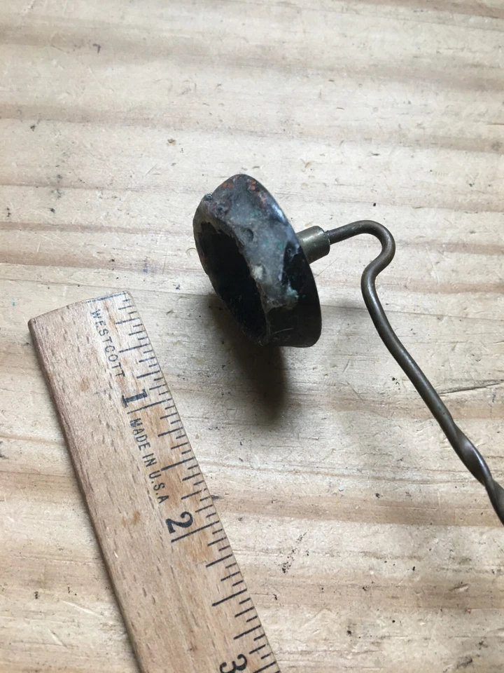 Antique 1930s Brass Candle Extinguisher Snuffer Twist Handle W/ Cap Head 11"L - Image 2 of 3