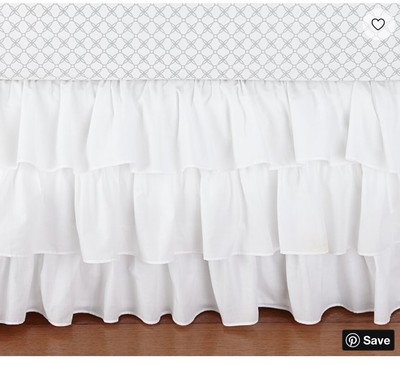 pottery barn ruffle crib skirt