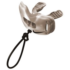 Nike Alpha Lip Protector Mouthguard + Quick Release Strap - White Grey