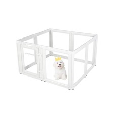Clear Acrylic Plastic Dog Playpen - Clear Dog Play Pen - Easy Assemble Acryli...