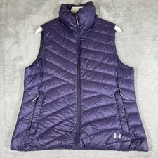 Under Armour Vest Womens Large Purple Uptown Down Puffer ColdGear Infrared Coat