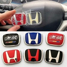 Honda Car Steering Wheel Logo Emblem H Badge Sticker For Honda Civic Accord Cr-v