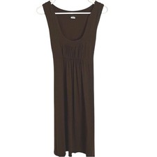 J. Crew Women's Brown Sleeveless Cotton Dress Waist Tie Size Small Office Formal