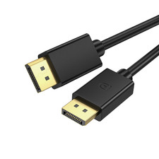 8K DisplayPort 1.4 Cable, 6.6ft, 32.4Gbps, Gold Plated for Gaming PC