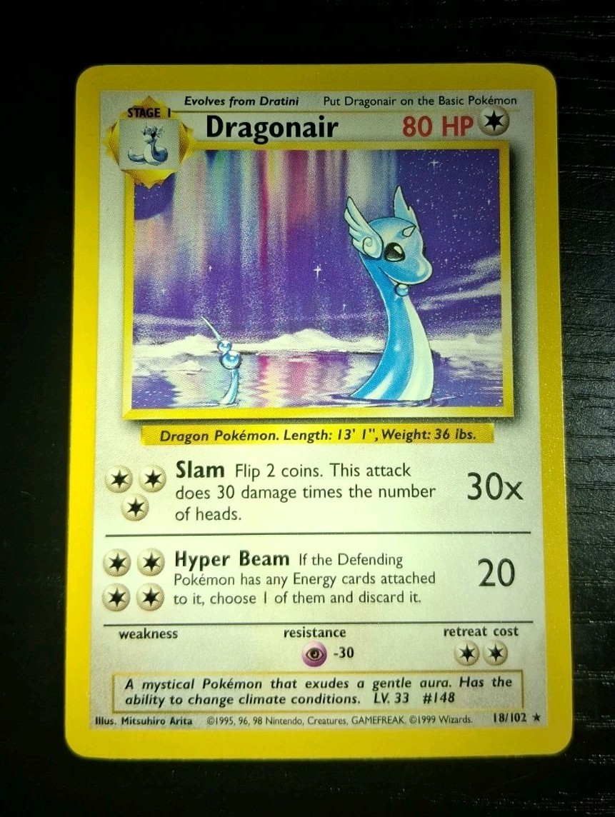 Pokémon TCG Dragonair Base Set 18/102 Regular Rare Card
