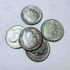 ROOSEVELT SILVER DIMES LOT OF 5 - 90% SILVER FREE SHIPPING #7880