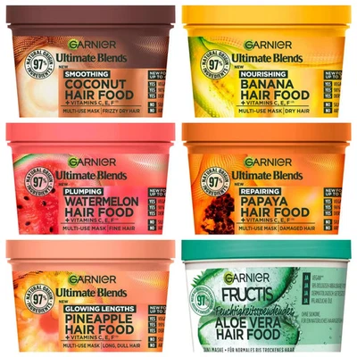 BRANDED Garnier Ultimate Blends Hair Food, 3-in-1 Damaged Hair Mask Treatment