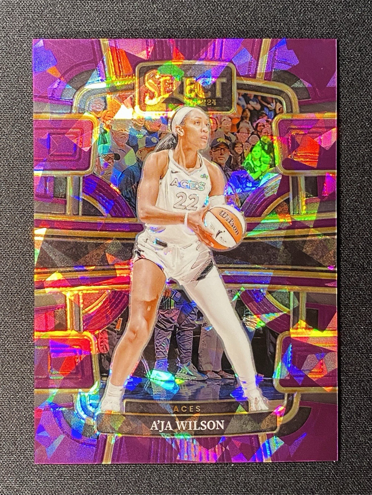 2024 Panini Select WNBA #86 A’ja Wilson Purple Ice Prizm /149 Concourse Aces