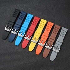Premium 19mm 20mm 21mm 22mm 24mm FKM Dustproof Bracelet Rubber Watch Band Strap