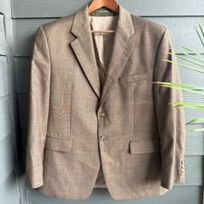 Lauren Ralph Lauren Woolmark Wool Sport Coat Blazer Taupe 42S Made in Canada