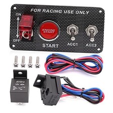 12V 30A 4-in-1 Ignition Panel Kit, Aluminum Alloy Switch Panel with 4 Gang